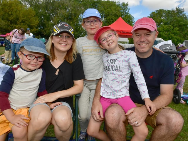Emma and Simon Chamberlain with (from left)  Ben Chamberlain 4, Jessica Chamberlain 9 and Lucy Chamberlain 6
