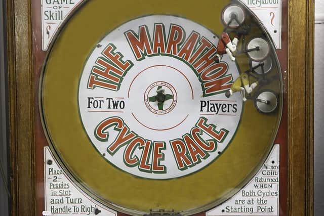 The ultra-rare ‘Marathon Cycle Race’ passed the £1,800 estimate in seconds and reached £6,300 before the hammer went down. Image: John Taylors