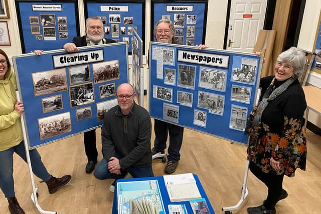 Exhibtion Organiser David Monk from the Meridale Centre with (left to right) Lesley Millward, Steve Holland, Oli Alflatt and Anne Poynton. Photos: Chris Frear