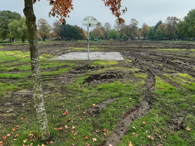 Looking across the park from near the Norfolk Road entrance.