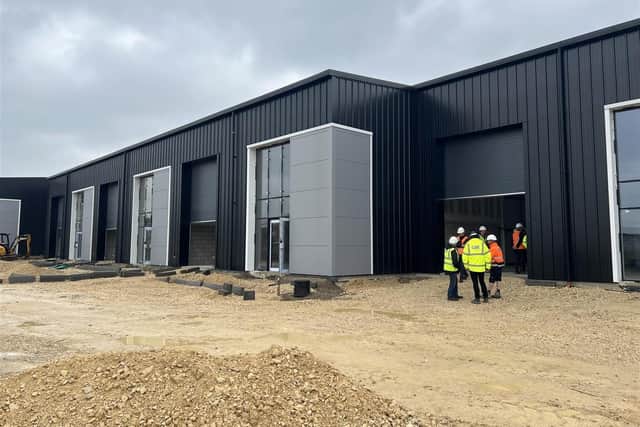 The new business units at Sleaford Moor are taking shape.