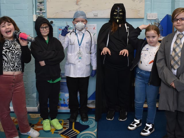 Colourful characters from World Book Day.