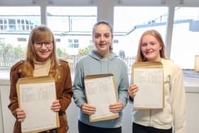 Barnes Wallis Academy pupils receiving their GCSE results.