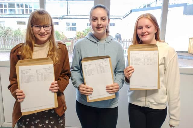 Barnes Wallis Academy pupils receiving their GCSE results.