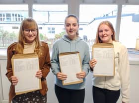 Barnes Wallis Academy pupils receiving their GCSE results.