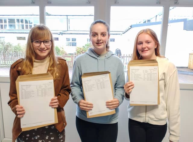 Barnes Wallis Academy pupils receiving their GCSE results.