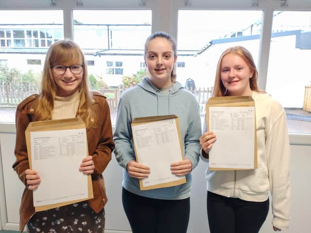 Barnes Wallis Academy pupils receiving their GCSE results.