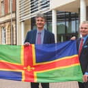 The three council leaders are celebrating the creation of the combined authority in Greater Lincolnshire. Photo: LCC