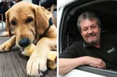 Trainee Guide Dogs pup Ralph and Richard Cutsforth of Ovenu Lincolnshire North