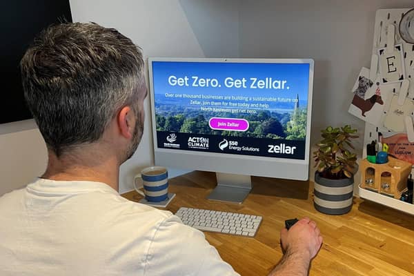 Get Zero with Zeller. ​Offer for small businesses to sign up to get help cutting carbon emissions.