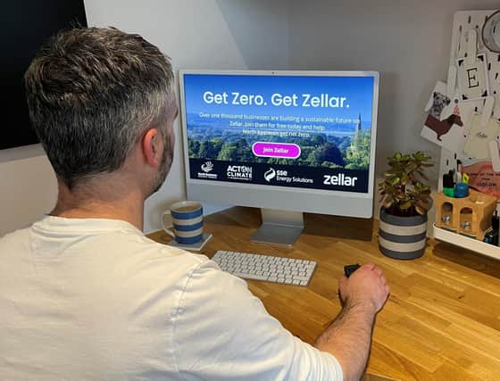 Get Zero with Zeller. ​Offer for small businesses to sign up to get help cutting carbon emissions.