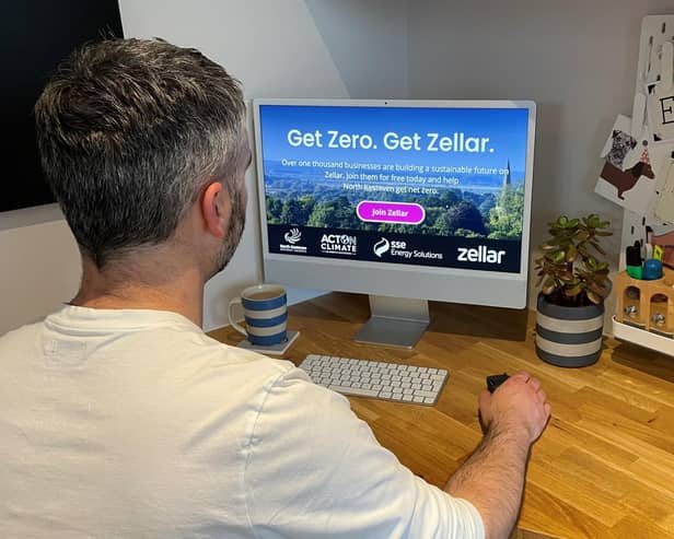 Get Zero with Zeller. ​Offer for small businesses to sign up to get help cutting carbon emissions.