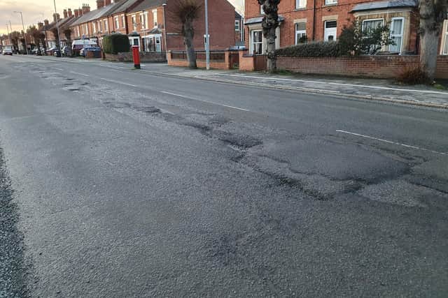 Sleaford residents are angry at failed repairs to Grantham Road. The council is now promising to return and remedy them and do further patches and resurfacing later. Photo: AH