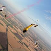 Skydivers from Skydive Langar are bringing their display to Skegness Cricket Club at 7pm on Thursday - and you are welcome.