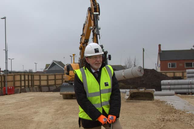Coun Richard Fry at the site in Mablethorpe.