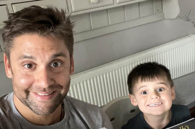 Ric Hart, with his son Hugo, is about to release his fifth book