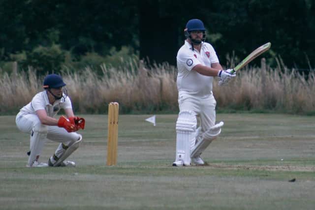 Barry Howorth at the crease. He wore all this kit except shoes and box for his Lincoln 10K run. Photo: MeTimeWithTheMacClan
