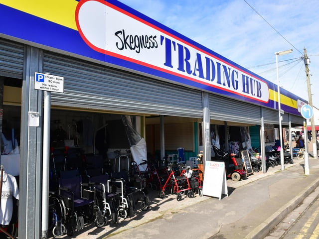 New facias showing the rebranding of the market as Skegness Trading Hub..
