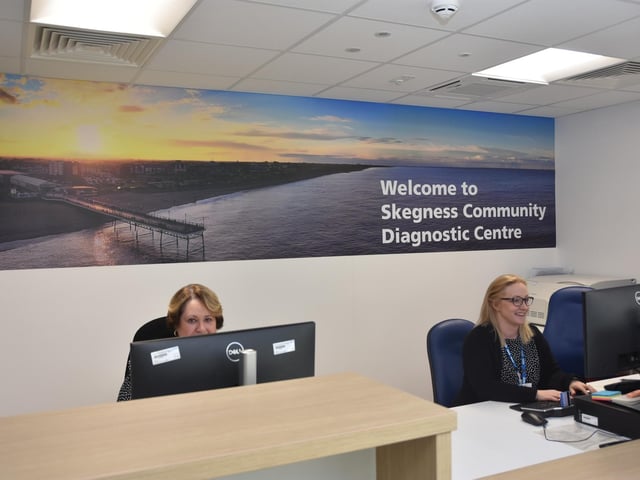 The reception at the Skegness Community Diagnostic Centre.
