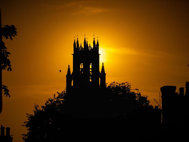 The Stump in silhouette during Wednesday's partial solar eclipse.