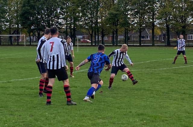 Action from Barnetby's emphatic win on Saturday.