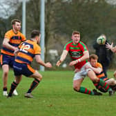 Action from Market Rasen & Louth's encounter with Loughborough.