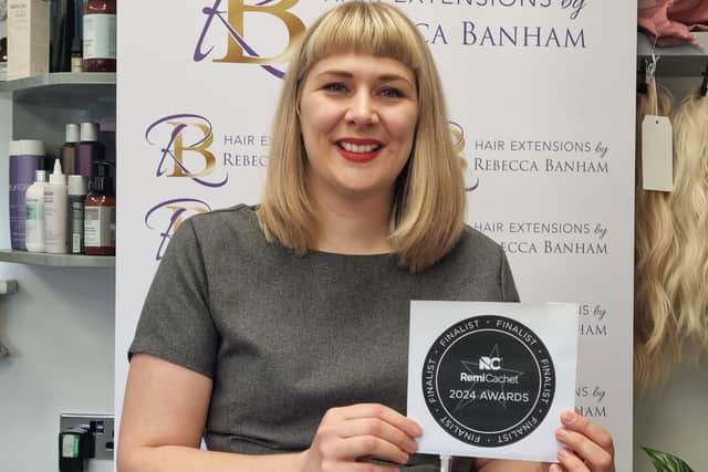 Rebecca Banham has been nominated as a finalist in the Remi Cachet Hair Extensionist of the Year awards