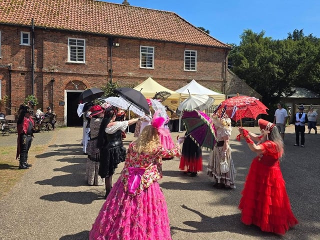 The Steampunks and Roses event at Gunby Hall.