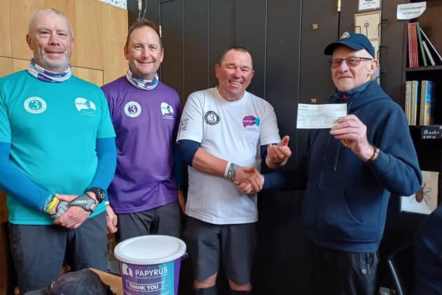 Phil Richardson presented a cheque on behalf of Caistor Lions. Image: Dianne Tuckett