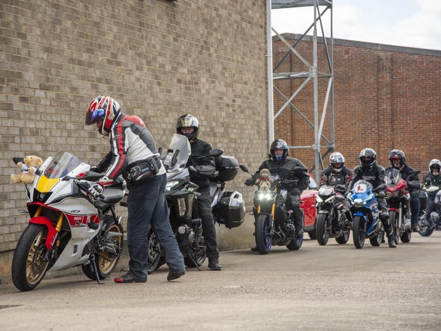 Bikers ready for the off from Caistor. Photo: Holly Parkinson