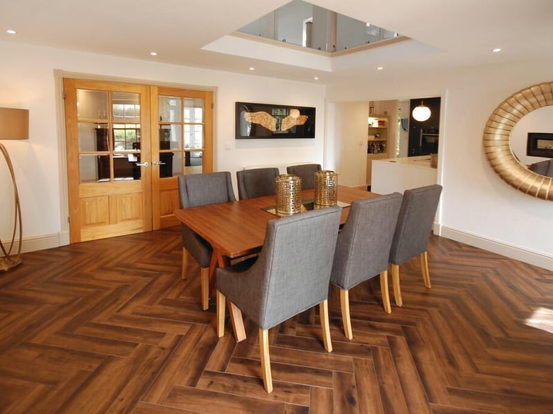 The dining room.