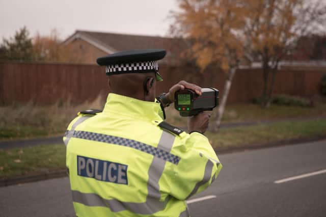 Targeted police enforcement has been taking place around the county to tackle speeding. Photo by Lincolnshire Police.