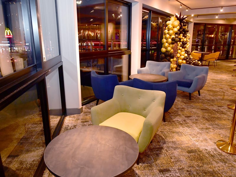 Seating in front of the terrace as been designed to flow from the access to the hotel when that is renovated in the third stage.