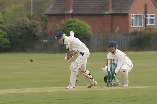 Jimmy Purdy on his way to 66 for Gainsborough.