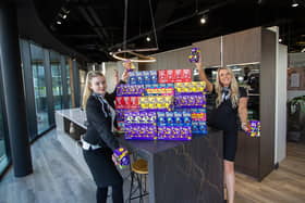 Beal Homes donated hundreds of Easter Eggs to local children to spread some joy this Spring. Beal’s team members, Yasmin Willey and Tessa Stork are pictured with the donations.