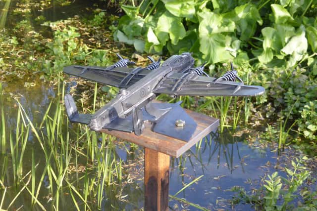 The metal sculpture unveiled remembering the brave aircrew at Fotherby.