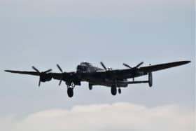 The BBMF Lancaster was back in the air on Monday after in-depth winter renovation. (Archive photo)