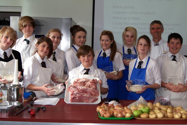 Pupils at Caistor Yarborough School created meals from county-sourced produce as part of a cultural day with a focus on Lincolnshire 10 years ago.
