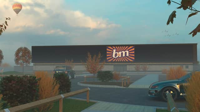 Artist's impression of the new B&M store.