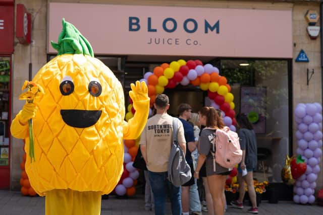 Bloom Staff Member in a Pineapple Costume