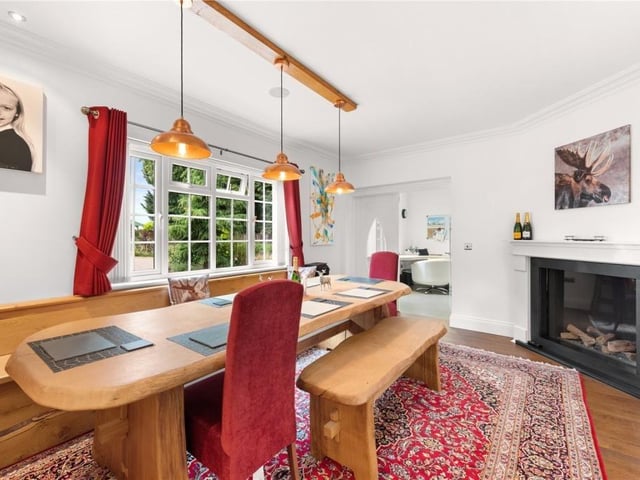 The dining room.