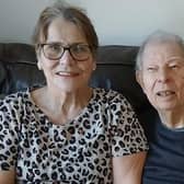 Lee Croft (left) with Graham Godrich-Dixon and  his wife, Sharon,