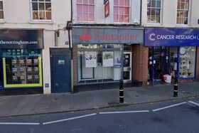 Louth's Santander branch is set to close in June. Photo: Google Streetview