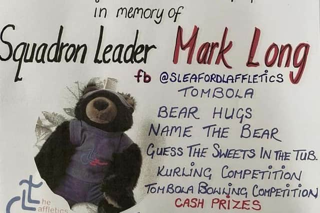 The fundraising event is in memory of Sqn Ldr mark Long.