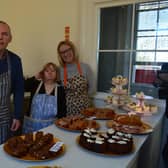 Service users Michael and Pauline helped make the cakes served at the preview event.