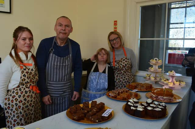 Service users Michael and Pauline helped make the cakes served at the preview event.