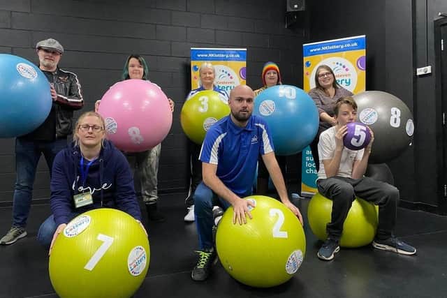 Good causes supported by the Community Lottery getting together at the launch of the scheme in 2021