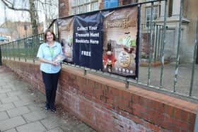 Gill Blades, senior library assistant at Gainsborough Library, with the booklets
