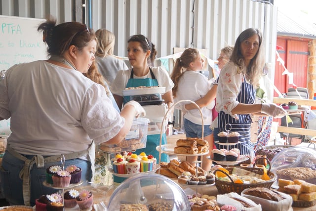 Tealby PTFA had an array of savoury and sweet treats and were kept busy throughout