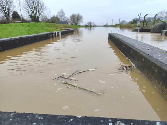 Concerns were raised regarding the levels of the River Steeping following Storm Henk.